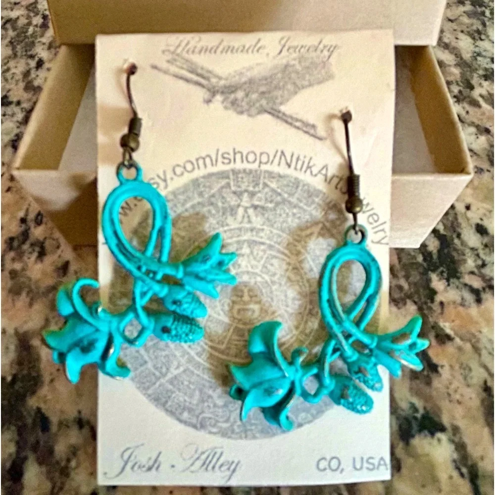 Turquoise Handmade earrings - Picture 1 of 1